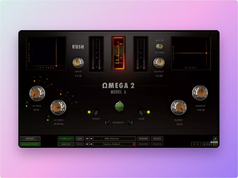 Kush Audio Omega 2 A v1.0.0 模拟磁带饱和与音频着色效果器插件-韵味音频资源网