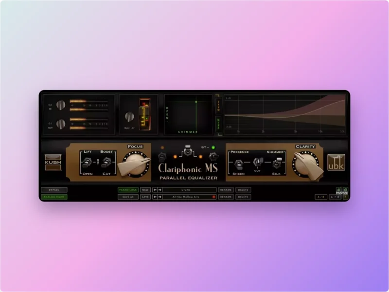 Kush Audio Clariphonic MK3 v1.0.1 高端空气感增强与并行均衡器插件-韵味音频资源网