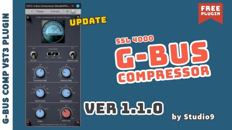 Recording Studio9 G-Bus Compressor v1.1.1 母线压缩器效果器插件-韵味音频资源网