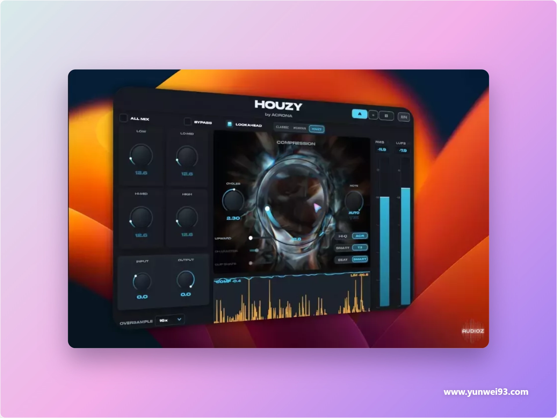 Acrona Audio HOUZY v4.0 母带级多频段智能压缩器插件-韵味音频资源网