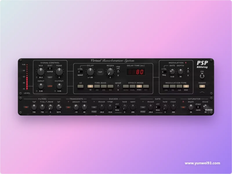 PSPaudioware PSP BBDelay v1.0.1 延迟效果器-韵味音频资源网