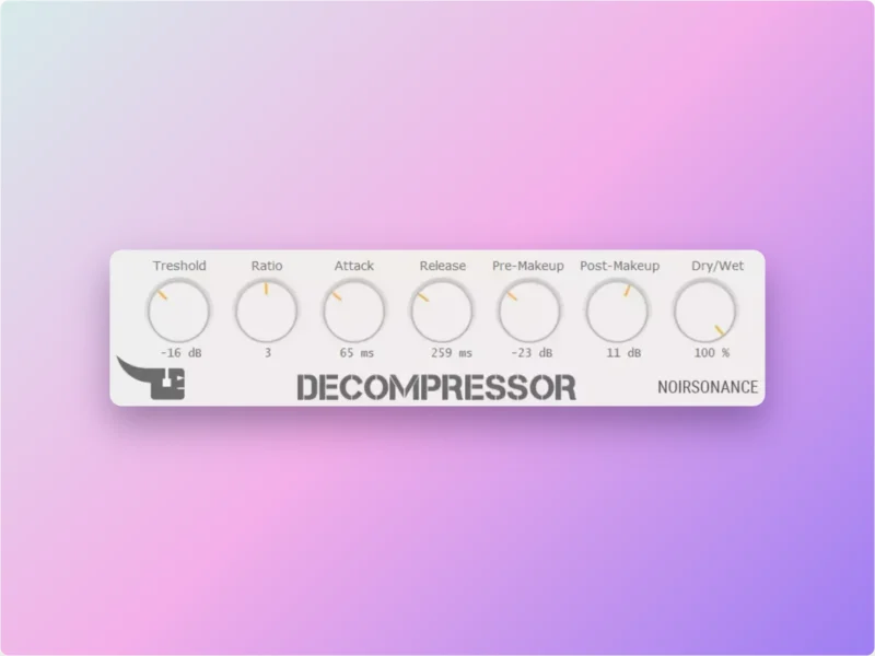 NoirSonance Decompressor v1.0 免费动态扩展与解压缩效果器插件-韵味音频资源网
