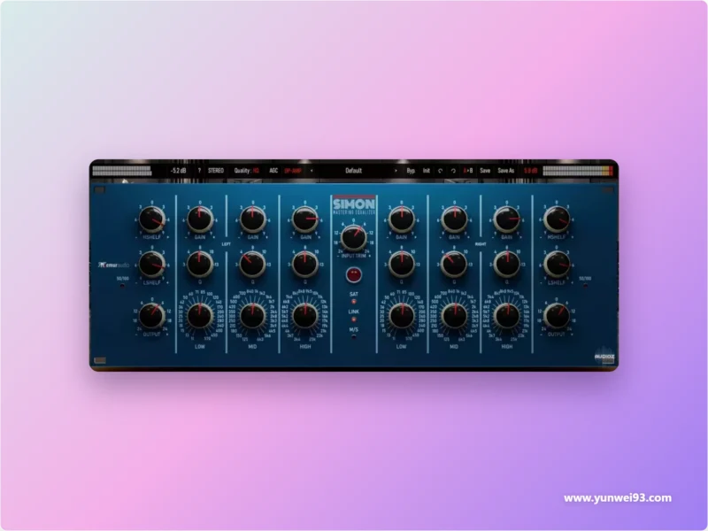 Lemur Audio SIMON v1.6.4 专业母带均衡器与模拟饱和插件-韵味音频资源网