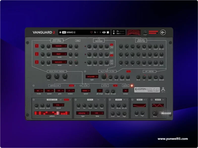 reFX Vanguard v2.1.16 经典虚拟模拟合成器插件-韵味音频资源网
