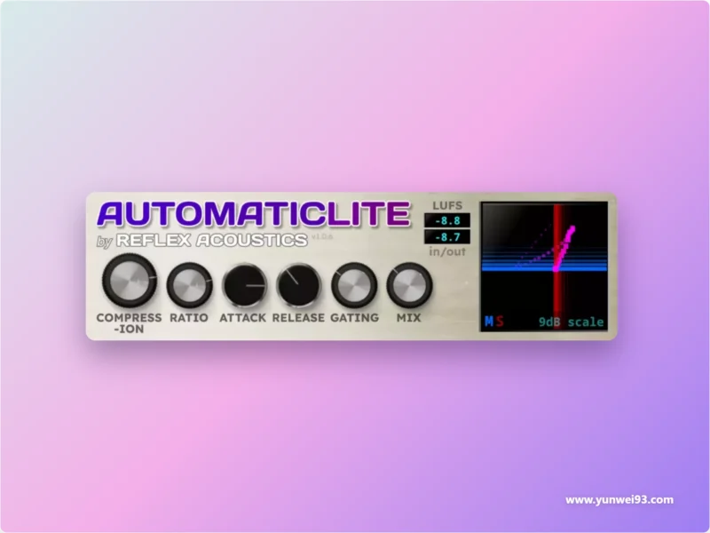 Reflex Acoustics AutomaticLite v1.0.6 自动动态处理与音量控制插件-韵味音频资源网