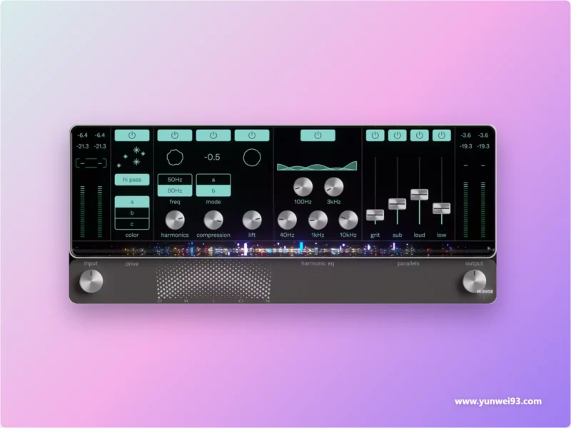 Cradle Orion v1.2.1.0 鼓组总线压缩、饱和与谐波处理插件-韵味音频资源网