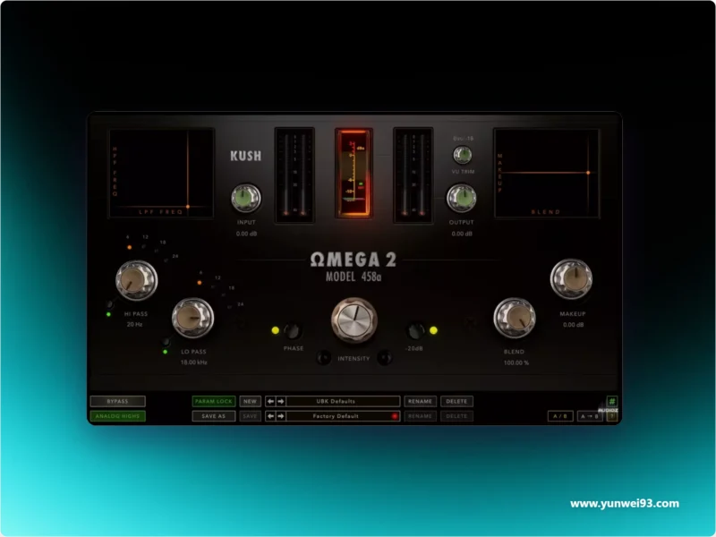 Kush Audio Omega 2 458A v1.0.0 电子管前级模拟与谐波饱和效果器插件-韵味音频资源网