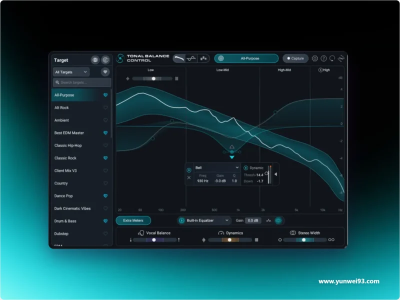 iZotope Tonal Balance Control 3 v3.2.0 音调平衡分析与混音参考插件-韵味音频资源网