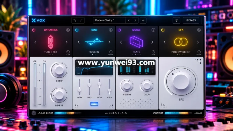 Nuro Audio Xvox v1.1.5 专业人声混音与一站式音色处理插件-韵味音频资源网