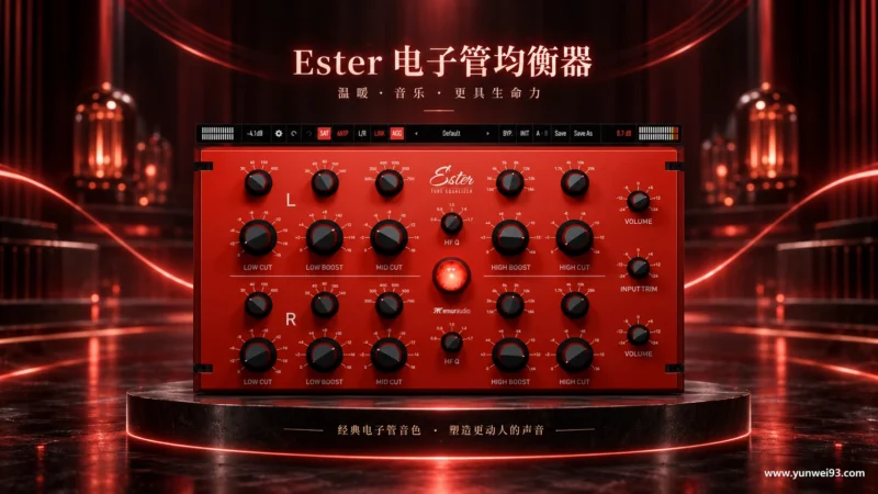 Lemur Audio ESTER v1.0.0 电子管模拟被动均衡器与音色染色插件-韵味音频资源网
