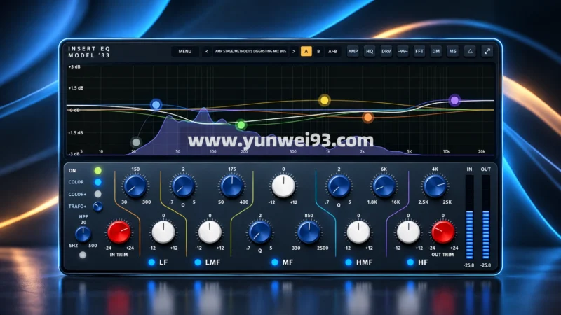 Insert Audio Insert EQ 33 v0.2.1 专业均衡器与音色塑形插件-韵味音频资源网