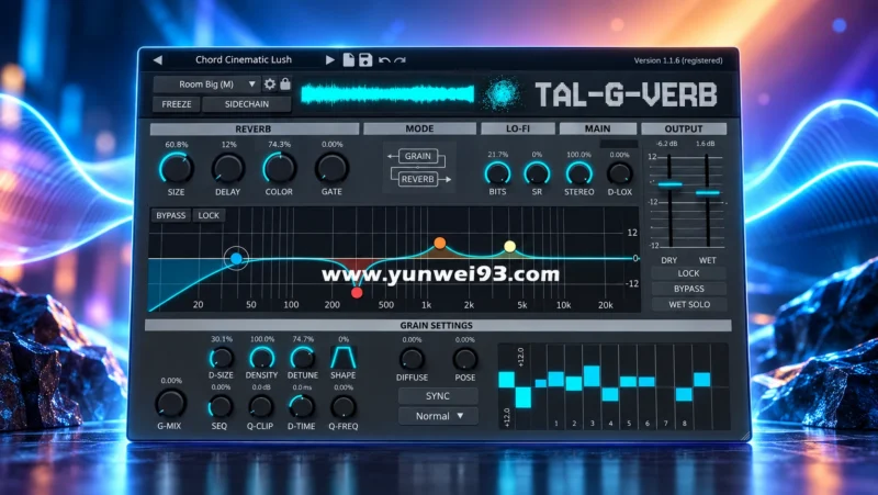 Togu Audio Line TAL-G-Verb v2.2.4 创意混响与空间处理效果器插件-韵味资源网