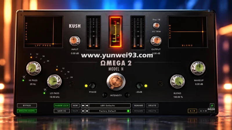Kush Audio Omega 2 N v1.0.1 模拟前级饱和与谐波音色塑形插件-韵味资源网