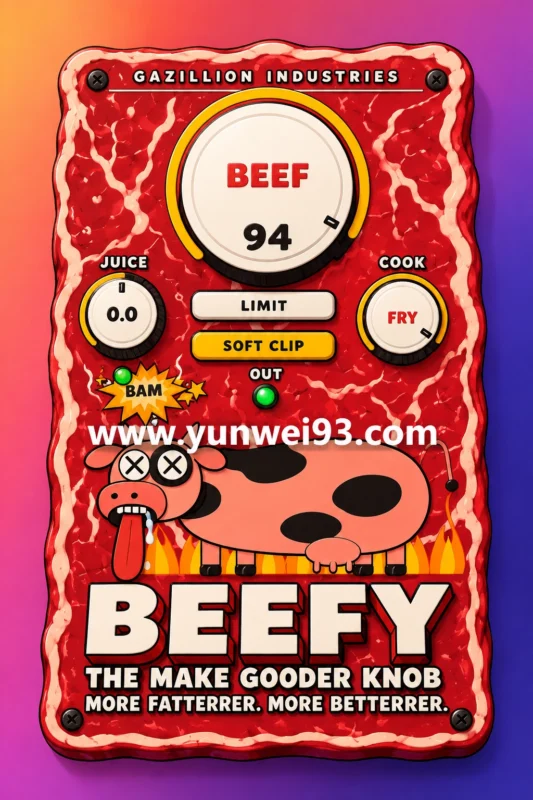 Gazillion Industries BEEFY v1.2.0 低频增强与声音厚度塑形插件-韵味音频资源网